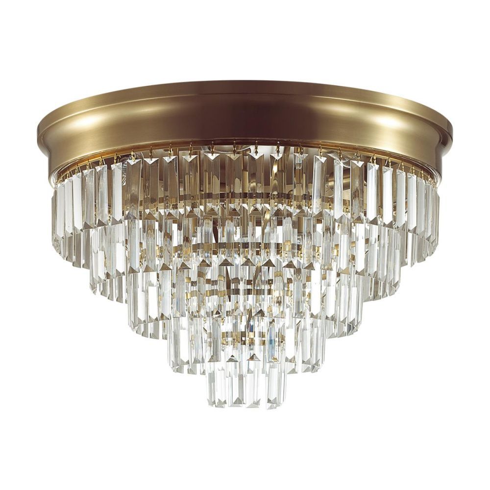 Люстра потолочная *55*-36 см, 8*E14*40W, Lumion ZAHA 5257/8C, латунь, прозрачный