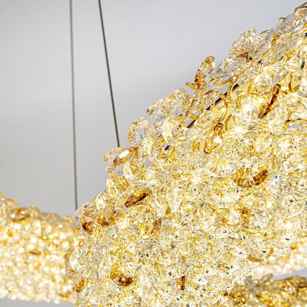 Подвесной светильник 80*50/130 см, LED 230W 2700-4600К MODESTYLE MS.6000.800.500 GD золото