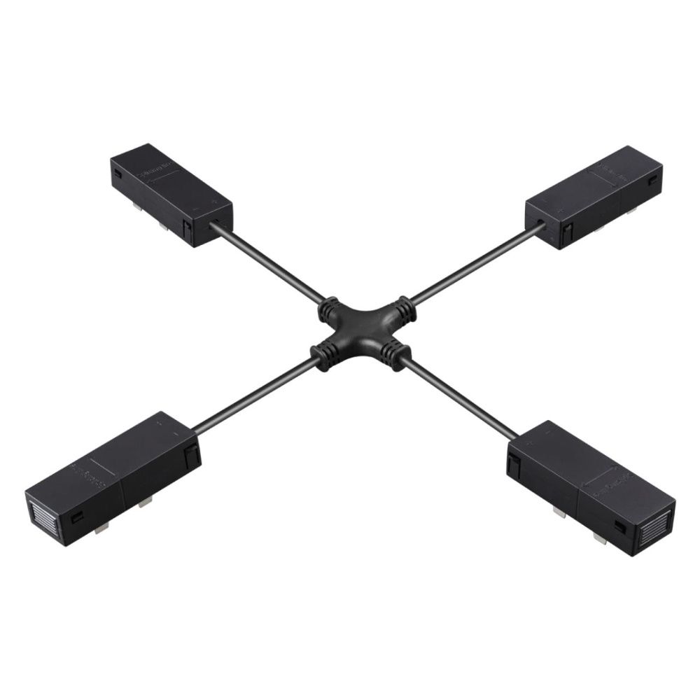 Гибкий токопроводящий соединитель Х-образный Novotech VECTOR PORT 135315, черный