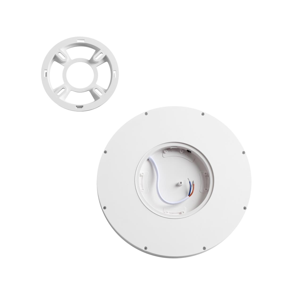 Cветильник 23*2,5 см, LED 18W, 3000/4000 К, IP40, белый, пластик Sonex Alfa White, 7659/18L