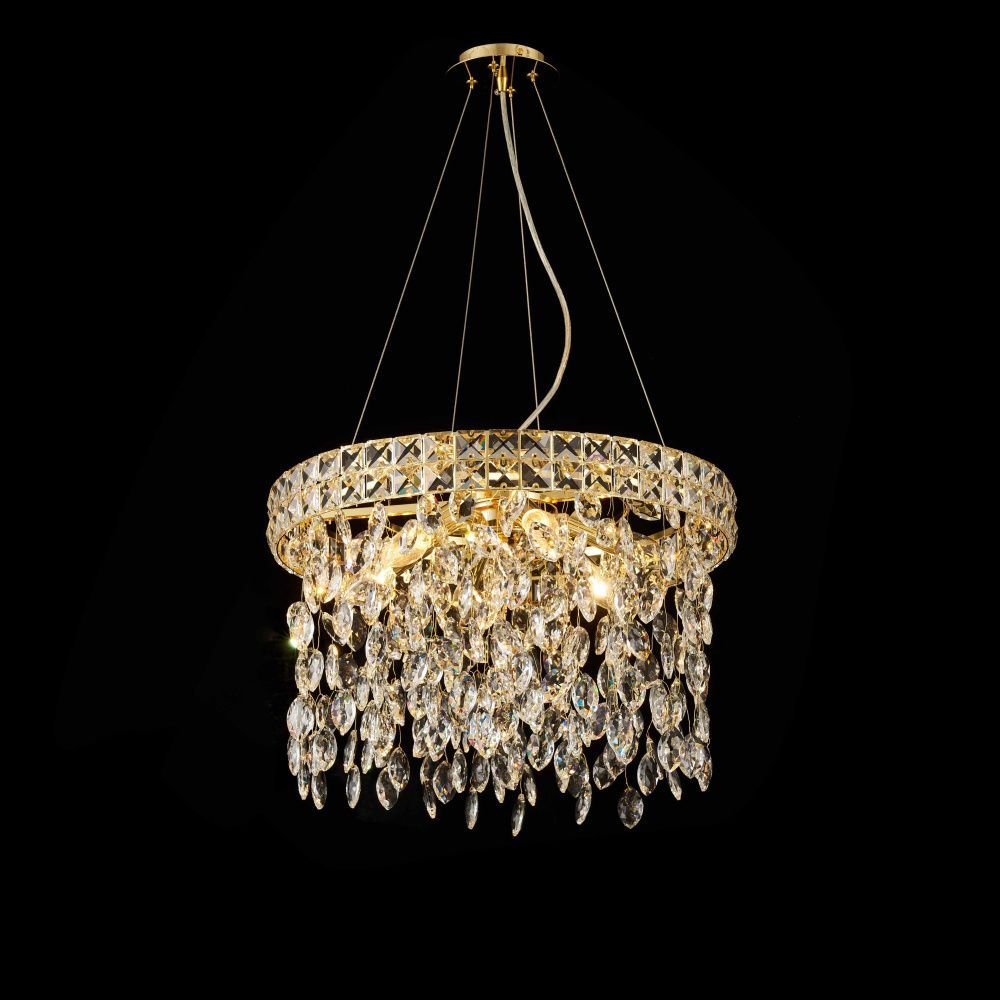 Люстра Ø500 x H310 (1200) мм, E14 6*40W (240W) NewRgy H GOLD (Золото) T28-ф500*H310(1200) H GOLD