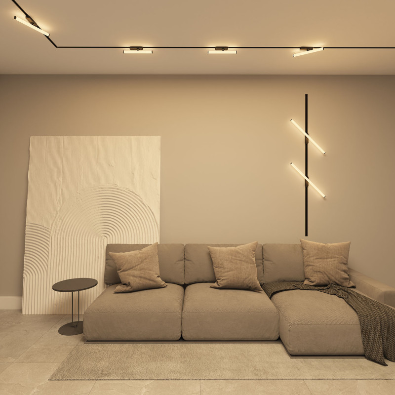 Светильник на шине 30,3*3,5*8 см, LED * 10W, 3000K, Denkirs Strom DK6438-BK, черный