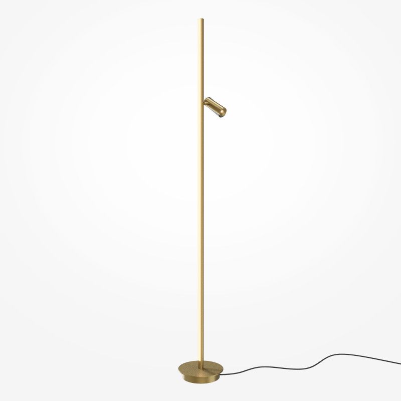 Торшер 20*20*155 см, LED*14W, 3000K, Maytoni Thin MOD395FL-L28BS3K, латунный