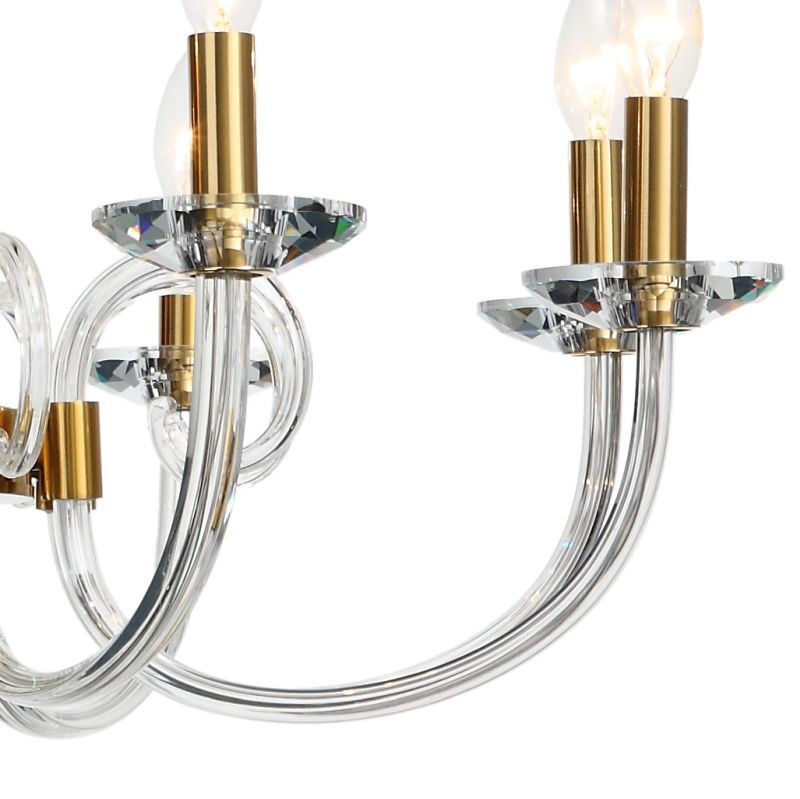 Подвесная люстра Stilfort Glass 1050/03/08P, диаметр 75 см, золото