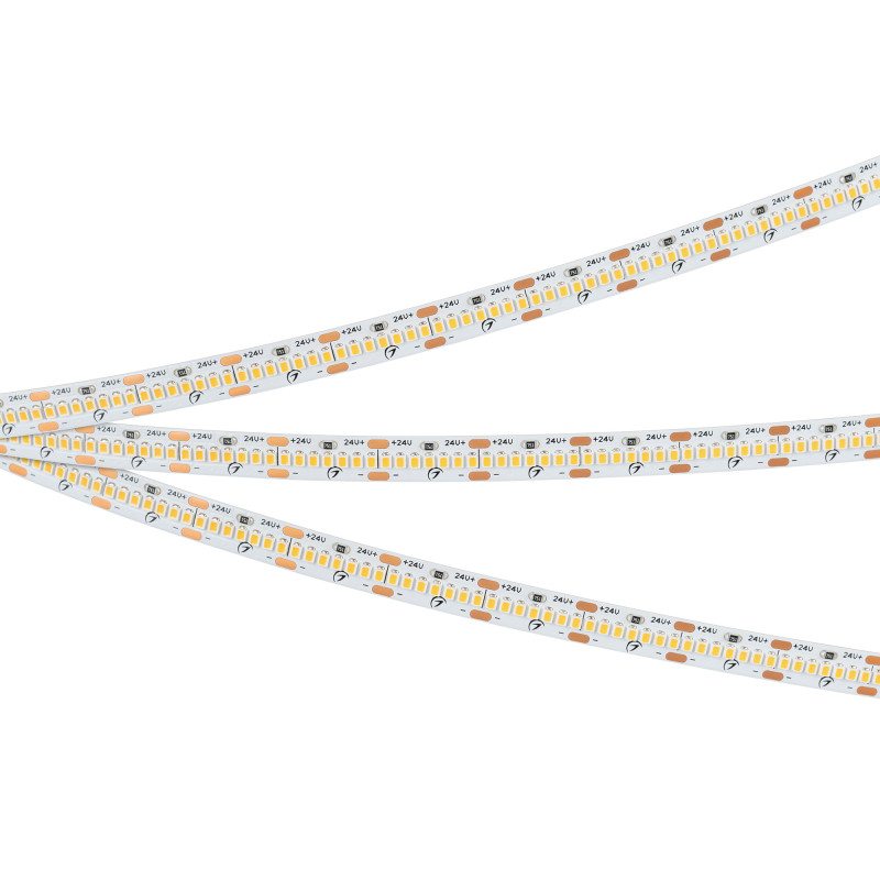 Лента MICROLED-M420-8mm 24V Warm2700 (9.6 W/m, IP20, 2216, 5m), Arlight 046745. Цена указана за 5 метров. Продается кратно 5 метрам.