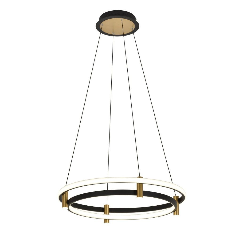 Люстра 67*67*120 см, 6*LED*55W, 3000K Gerhort G91053/2+4BK+GD, Черный, золото