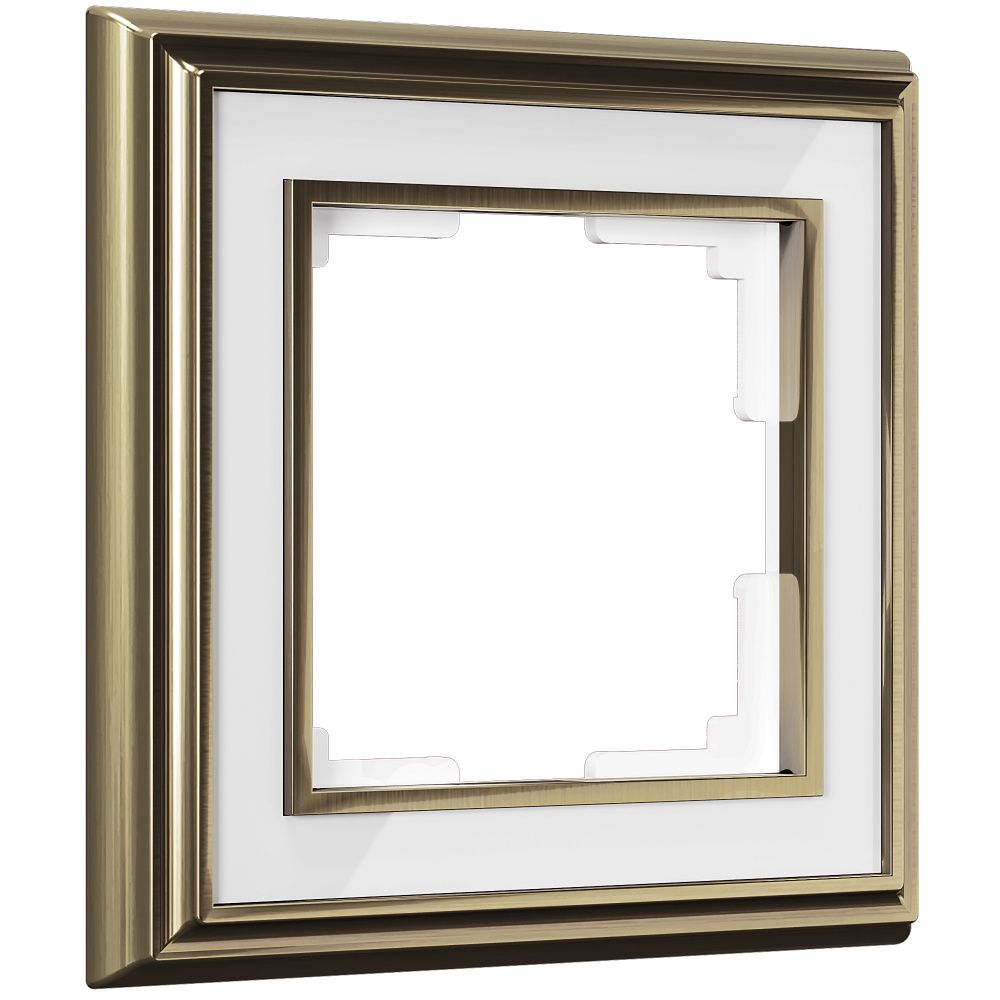 Рамка на 1 пост (бронза/белый) WL17-Frame-01 Werkel 4690389103551