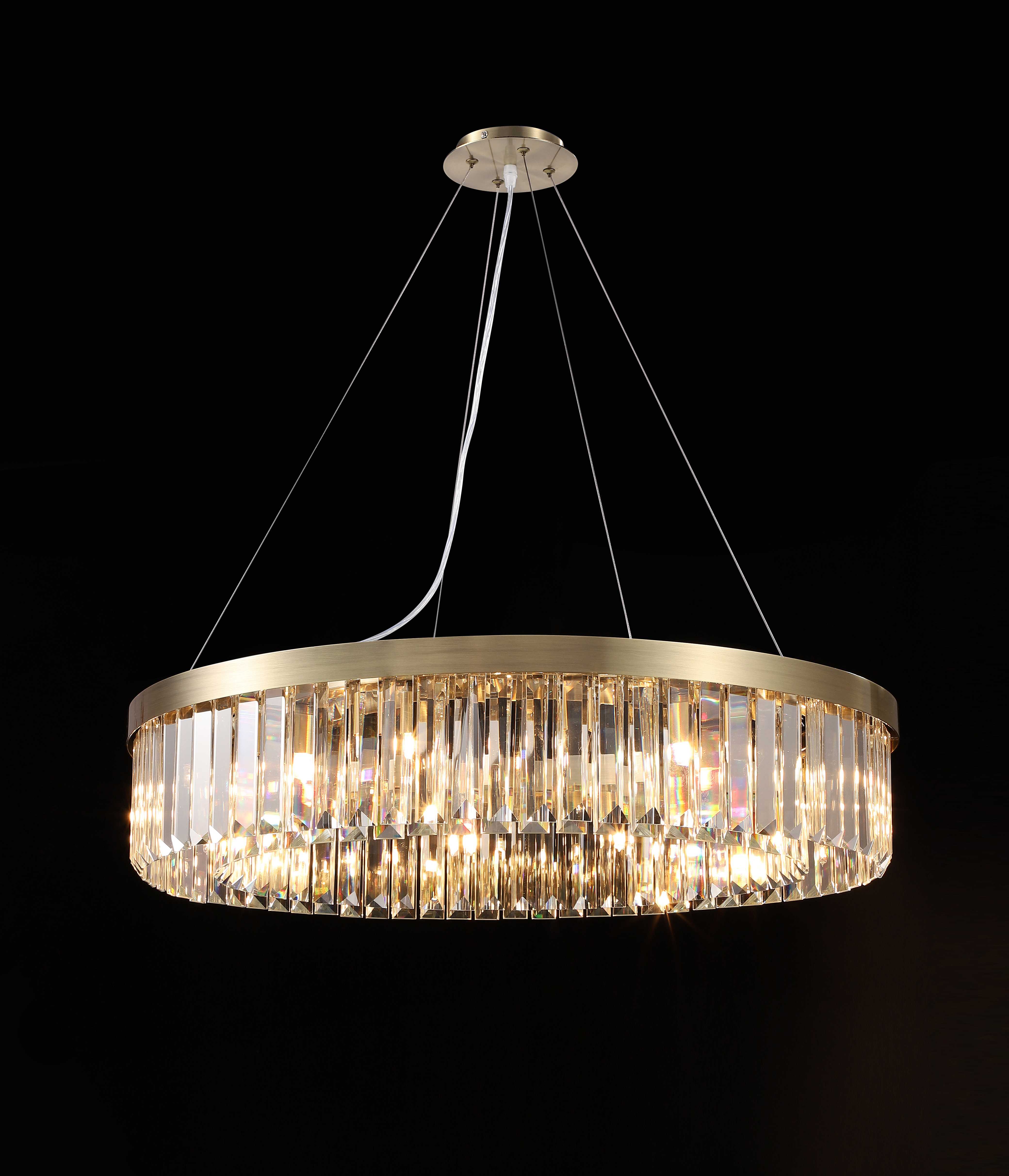 Люстра  800*170, 12*E14, 40W NewRgy Cristallo G15-ф800*H170 BRONZE, Бронза