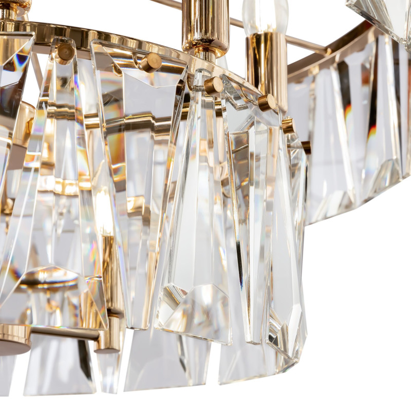Подвесная люстра Maytoni Puntes MOD043PL-12G, диаметр 68 см, золото