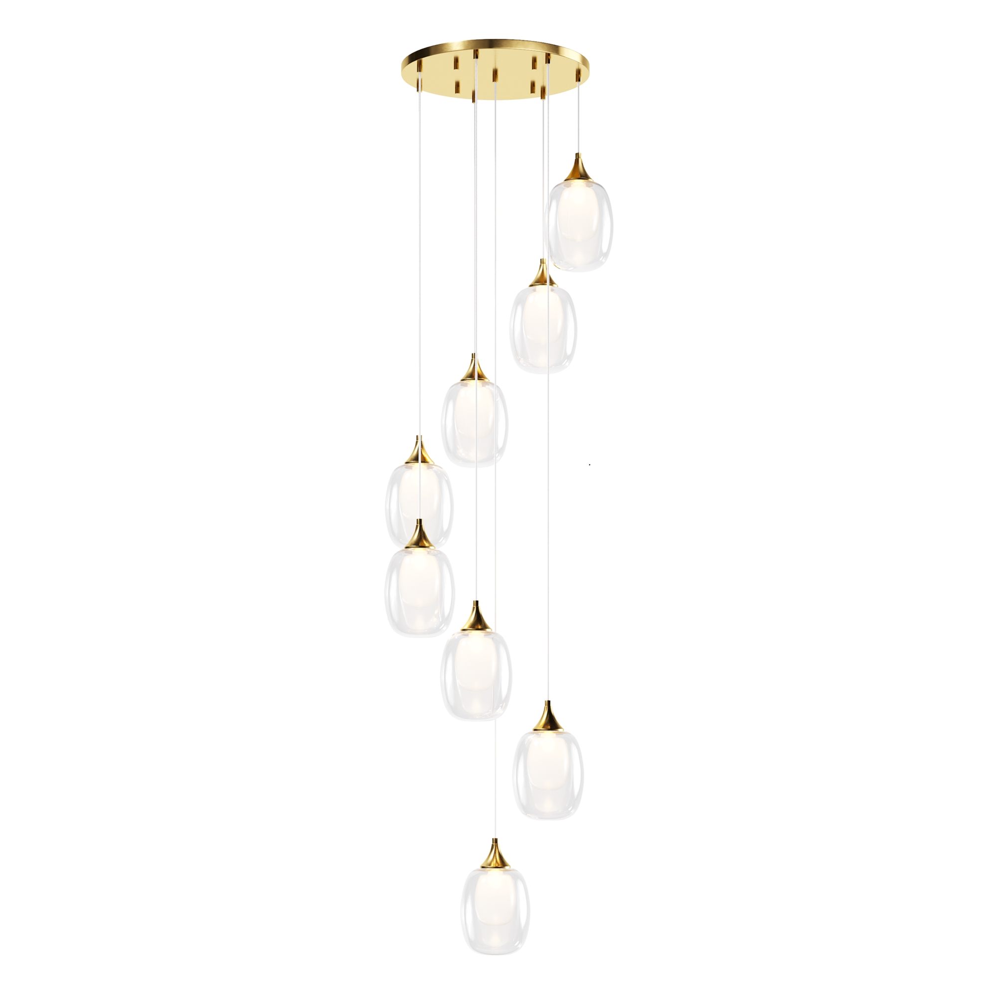 Подвесной светильник *35-385 см, 8*E14, 40W Maytoni Aura MOD016PL-08BS1, Латунь