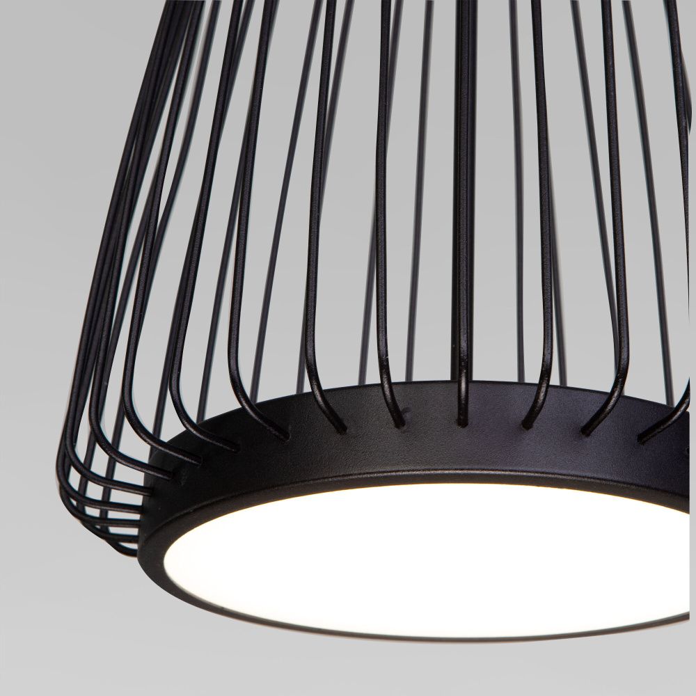 Подвесной светильник 22*22*50-150 см, LED*18W, 4000K, Eurosvet Comodita 40009/1 LED, черный, a069294