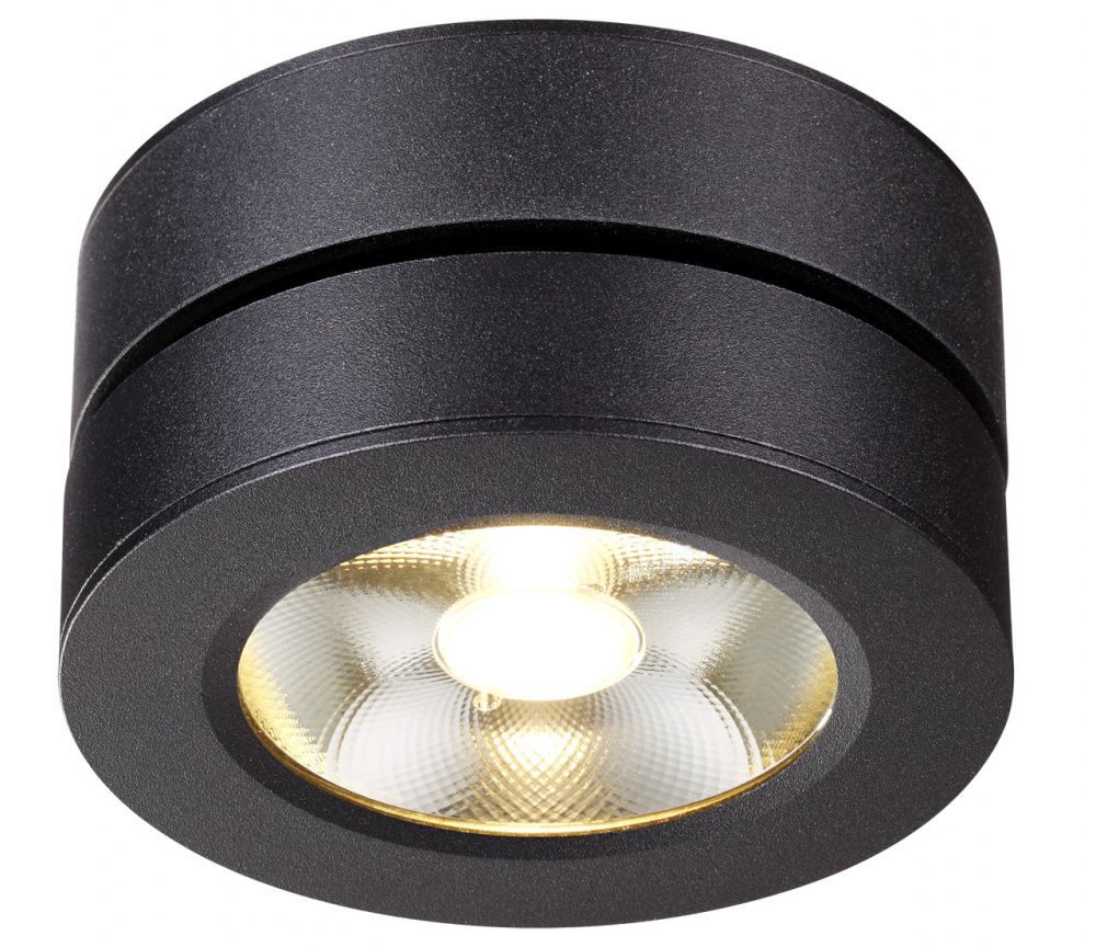 Светильник 10*10 см, LED 12W, 3000K Novotech Groda 357985 черный
