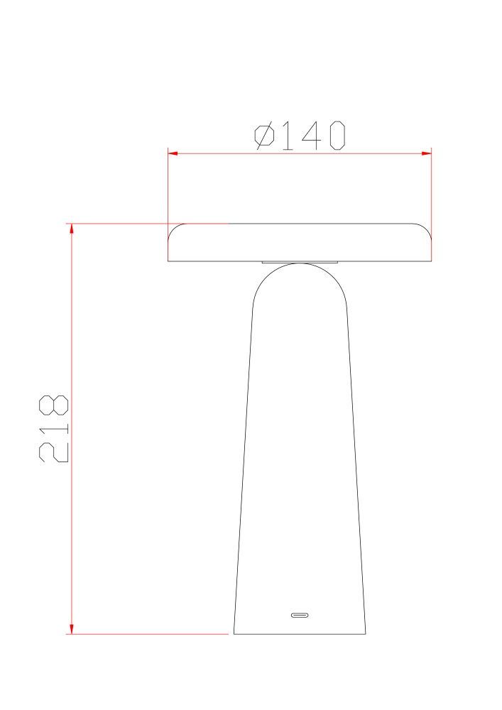 Аккумуляторный светильник *14*-21,8 см, *LED*4W, Freya Mushroom FR6109TL-L4B, Черный