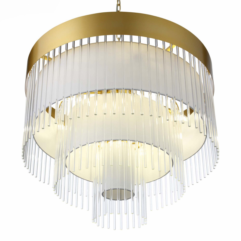 Люстра подвесная 80 см, 480W, ST LUCE AVERSA SL1352.203.12 Золотистый