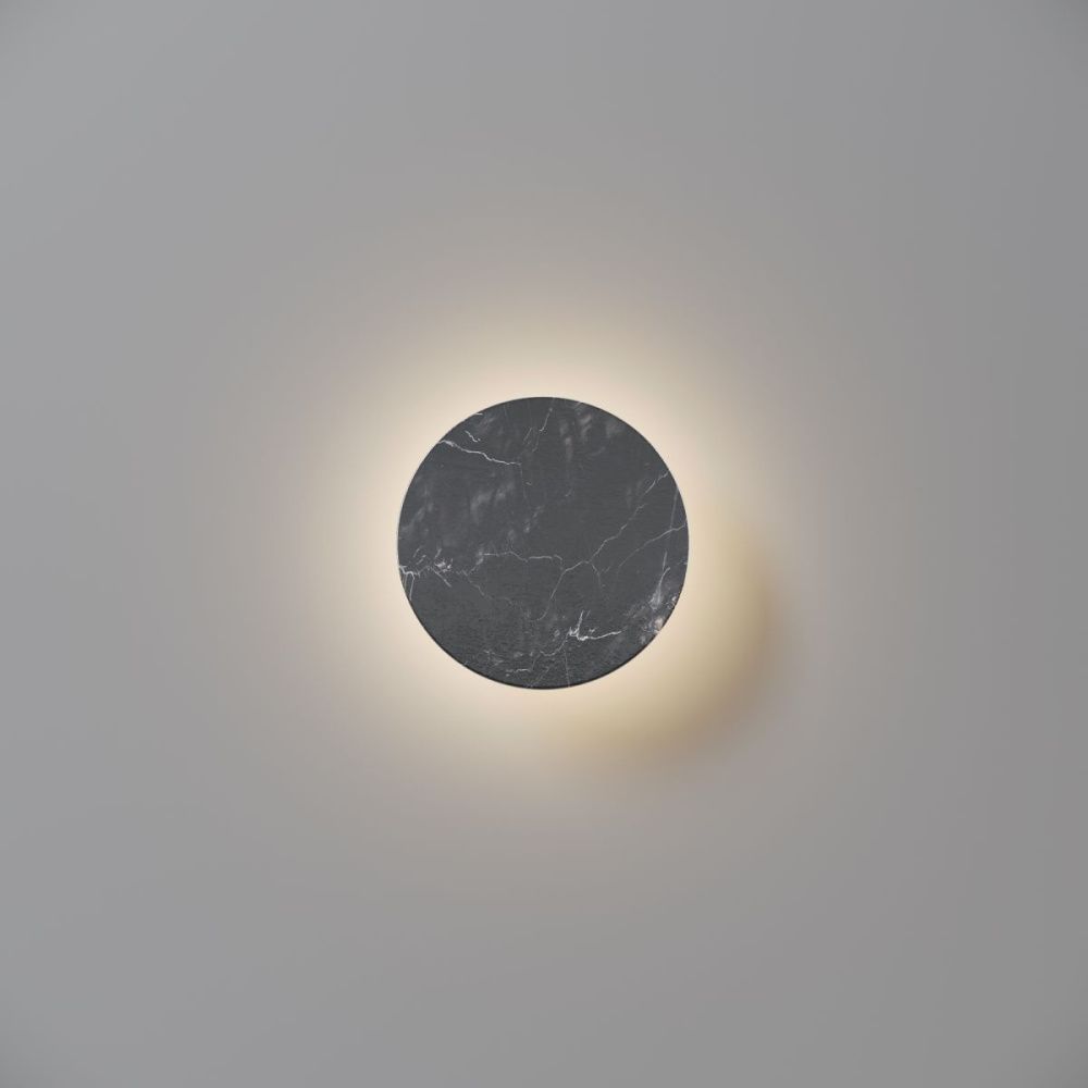 Настенный светильник 15 см, 5W, 2700-4000K, Maytoni Basic Texture MOD461WL-L5BK, черный-мрамор