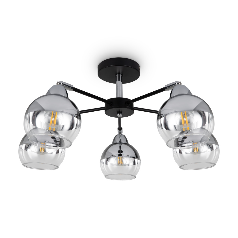 Люстра *58*-27 см, 5*E27*60W, Freya  FR5225PL-05B, Черный