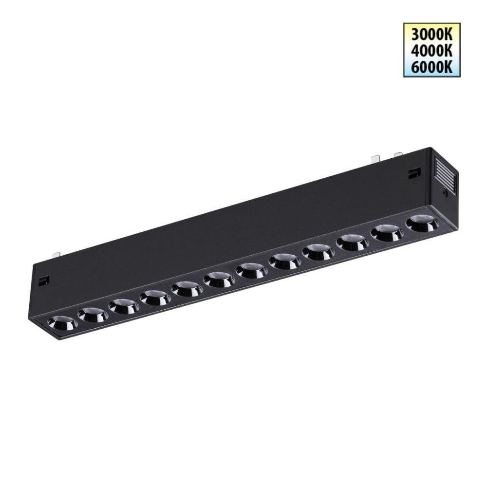 Cветильник  22*2,5*3 см, 1*LED*10W, 3000/4000/6000K, Novotech VECTOR PORT 359930, черный