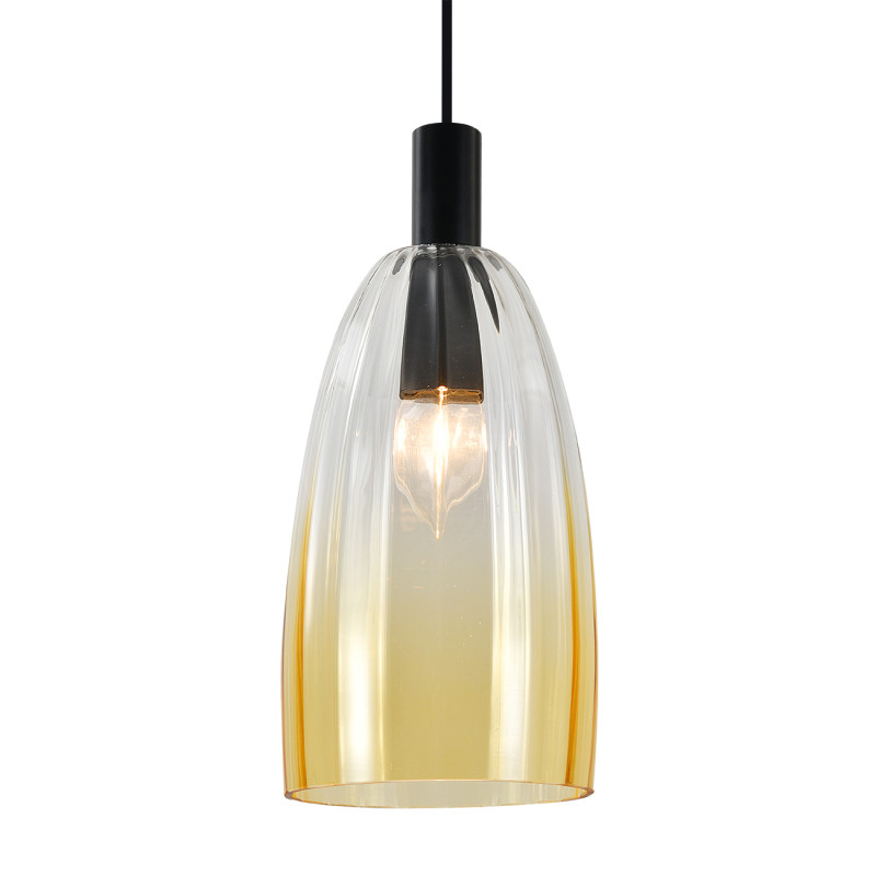 Подвесной светильник 14 см, Indigo Soave 11047/C/1P Amber V000494, черный, 11047/C/1P Amber