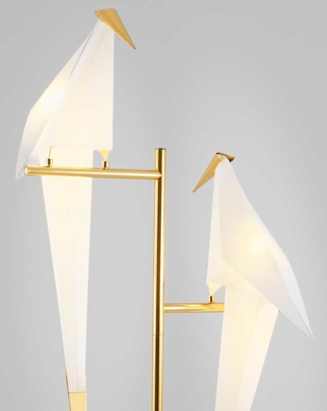 Торшер 50*25*180 см, LED 24 W, Moderli Birds V3075-2TL Золотой