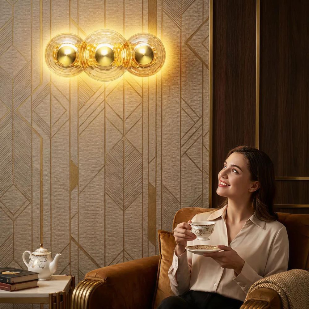 Светильник 35 см, 18W, 3000K, Citilux JANTAR CL240333, латунь