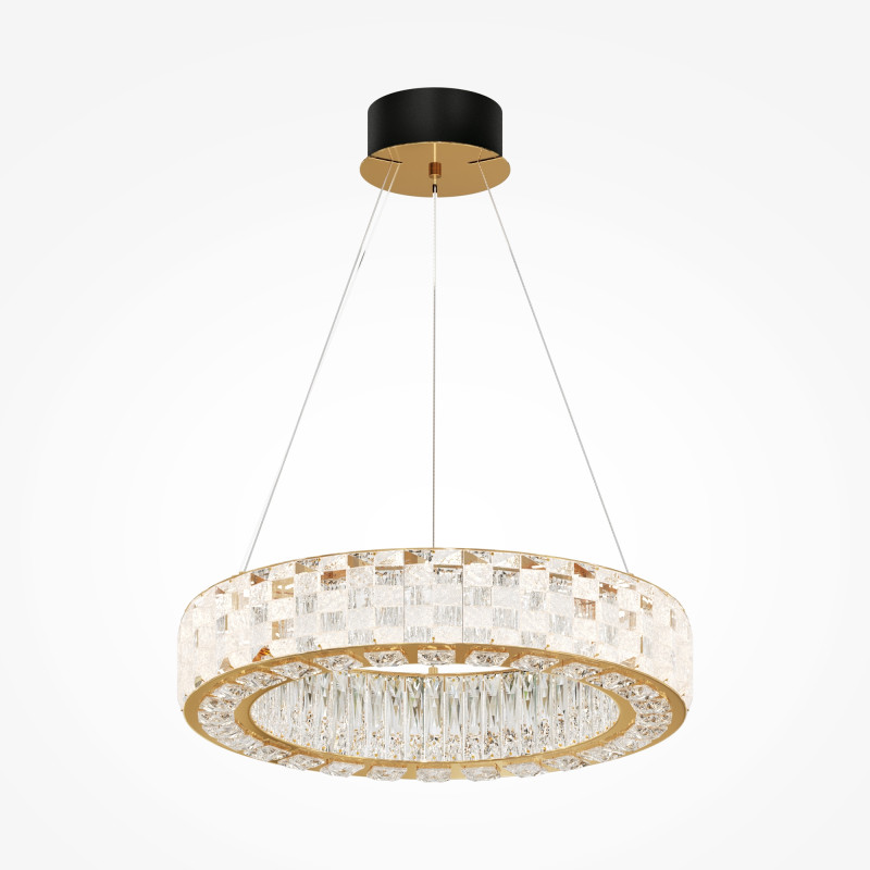 Подвесная люстра 58*58*318 см, LED, 3000К, Maytoni CASTELLO  MOD336PL-L120G3K золотой