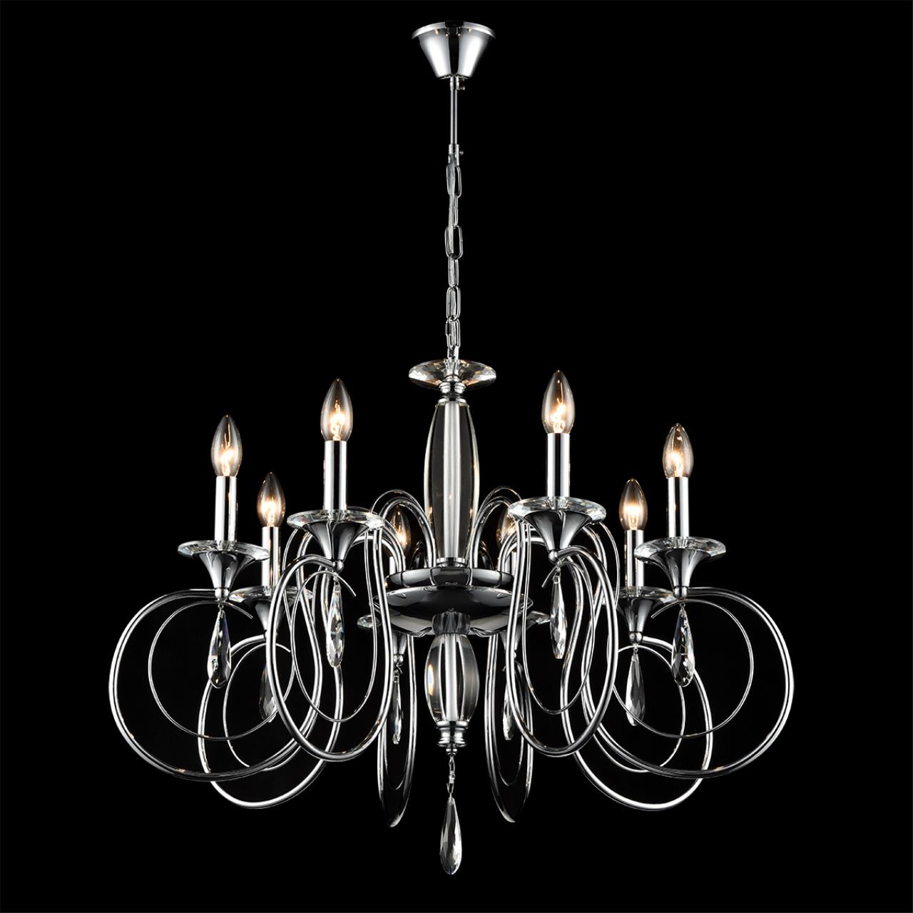 Люстра подвесная 87*110 см, 8*E14 Lumion Laoka 8032/8 хром