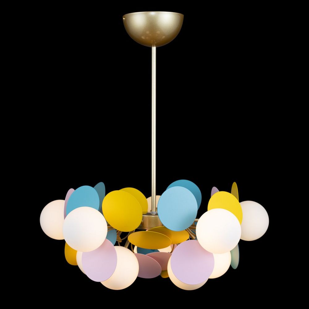 Подвесной светильник Loft it Matisse 10008/10 mult, диаметр 67 см, золото-разноцветный