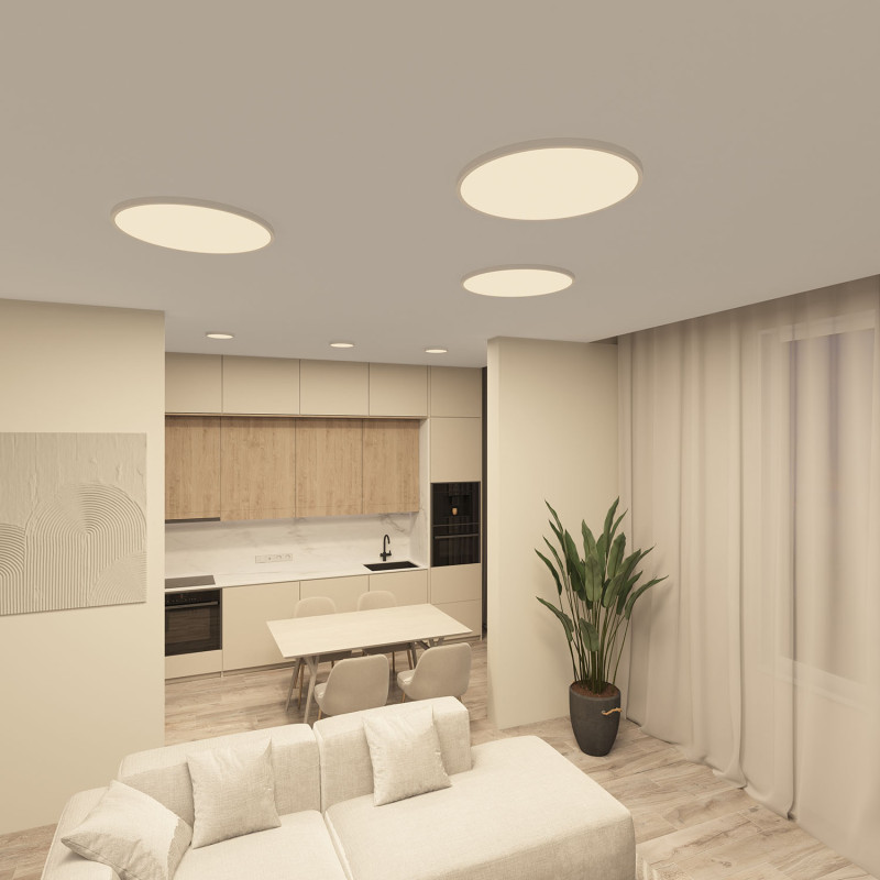 Накладной светильник *22*2,5 см, LED * 18W, 3000-6500К, Denkirs Thin DK6520-WH, белый