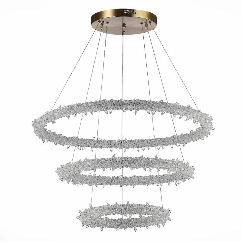 Люстра подвесная 80 см, 160W 3000 - 6500K ST LUCE Lucchero SL6105.203.03 Золотистый