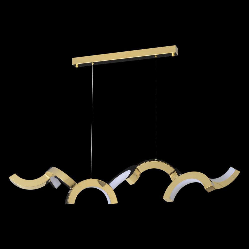 Светильник подвесной 128*30,5*23,5-227,5 см, *LED*100W, 3000K, Crystal Lux Hatt HATT SP100W LED, Золото