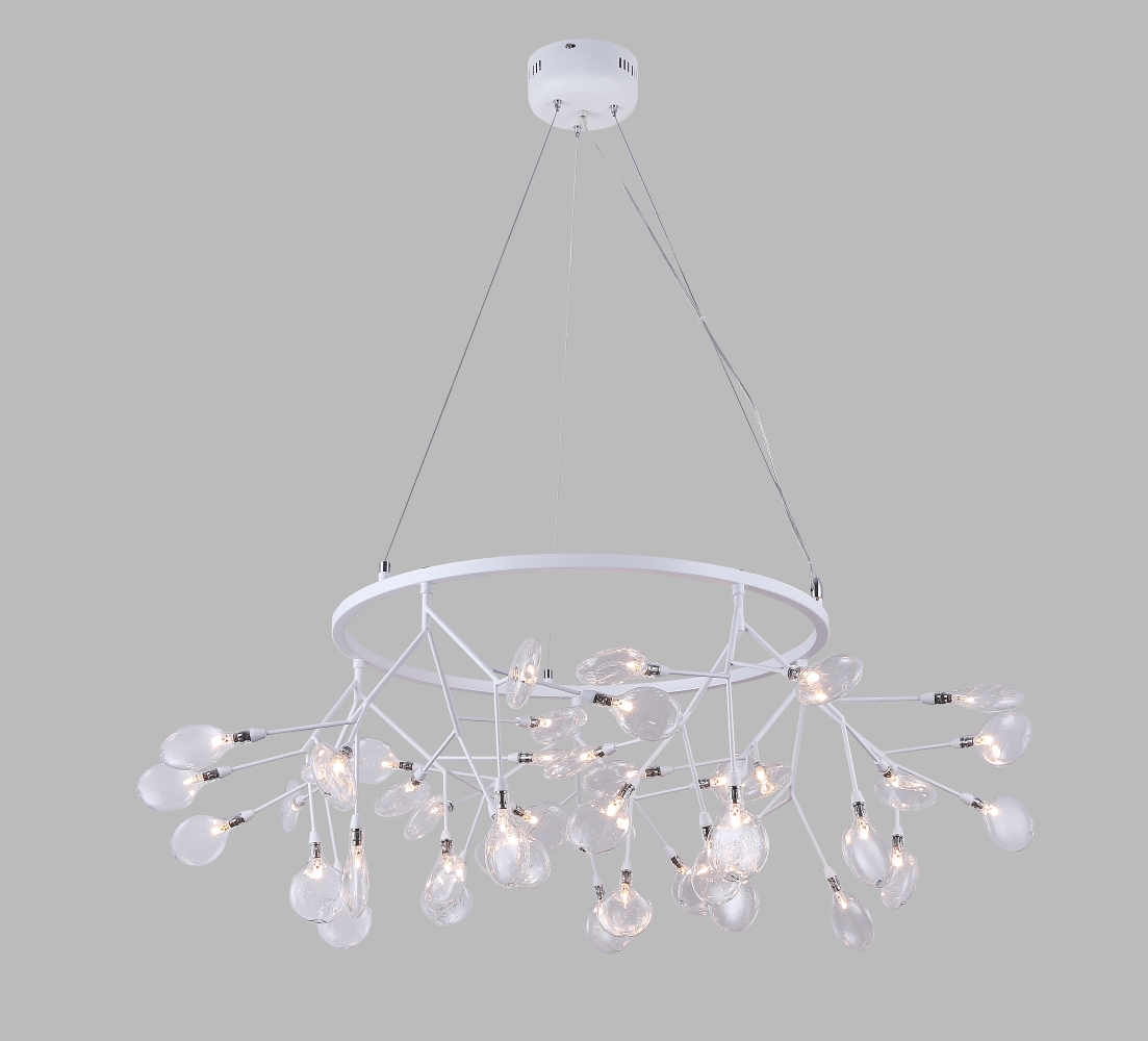 Светильник подвесной 105 см, Crystal Lux EVITA SP45 D WHITE/TRANSPARENT Белый