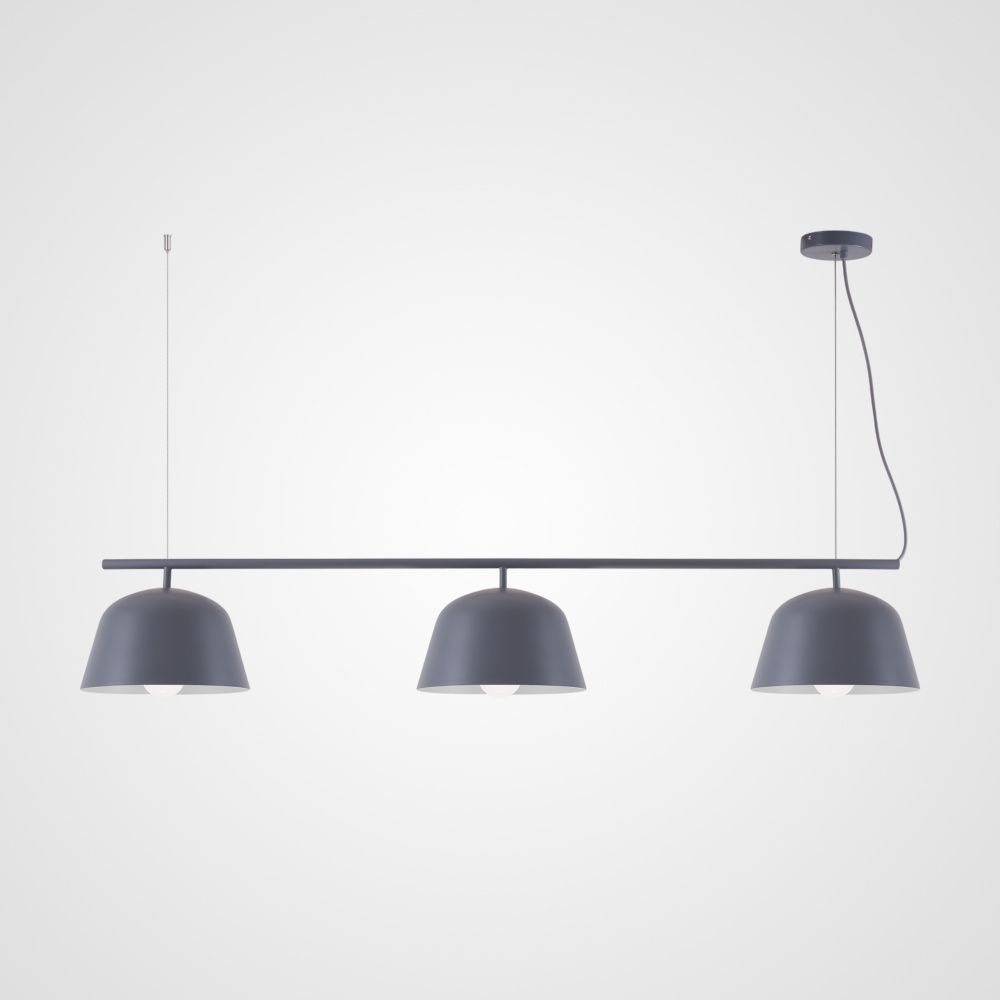 Подвесной светильник Ambit Gray Long 126*25*20 см, 3*E27*60W, ImperiumLoft MU01, Серый