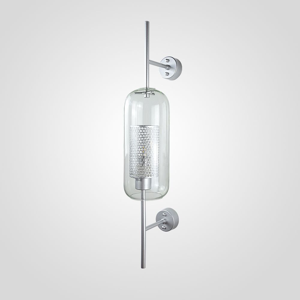 Бра CATCH WALL cylinder L67 stell 13*13*67 см, 1*E27*60W, ImperiumLoft CATCHWALL01, Серебристо-серый