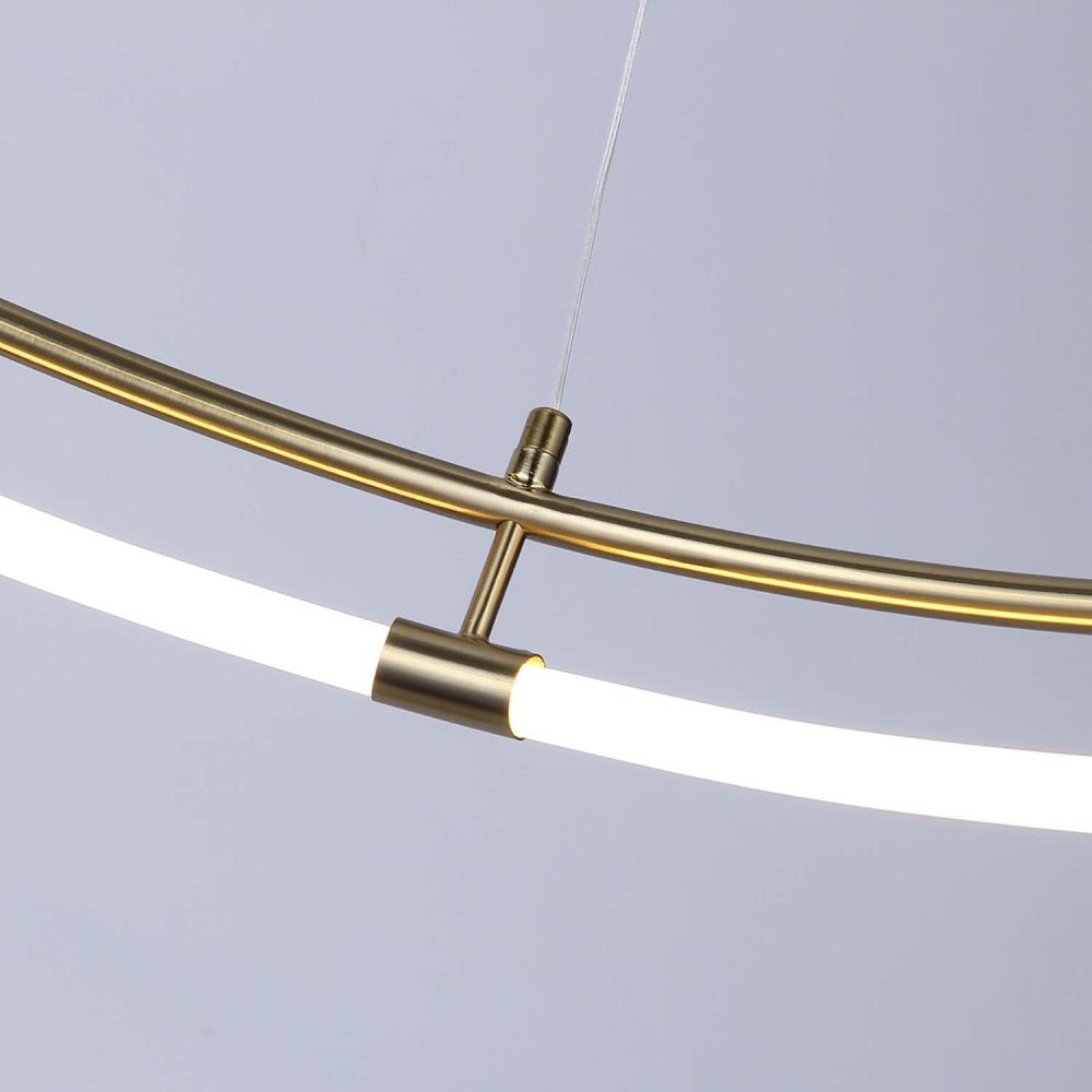 Подвесная люстра 80*20-150 см, 8*LED, 30W, 4000K, Favourite Girth 4629-8P, золотой