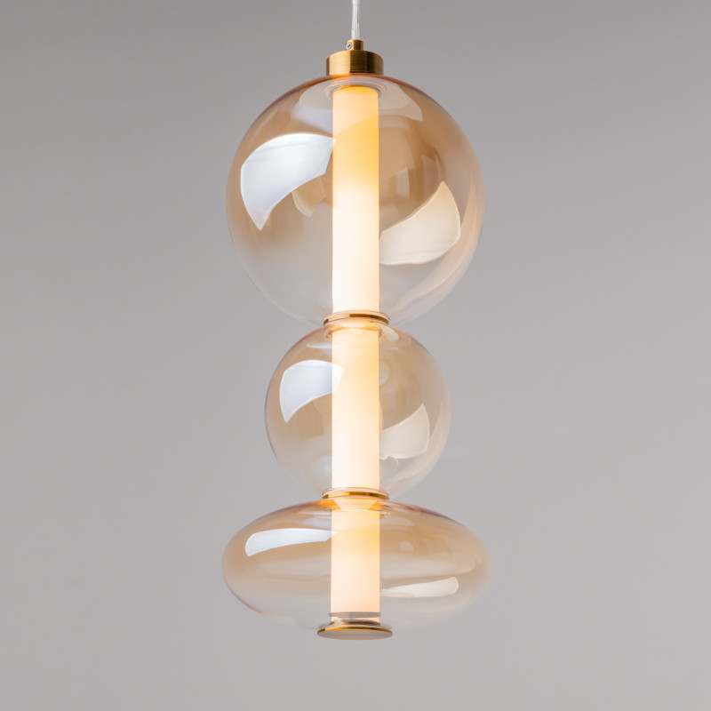 Подвесной светильник 20*20*371 см, LED, 24W, 3000К, Maytoni Futuro MOD307PL-L24BS3K латунный