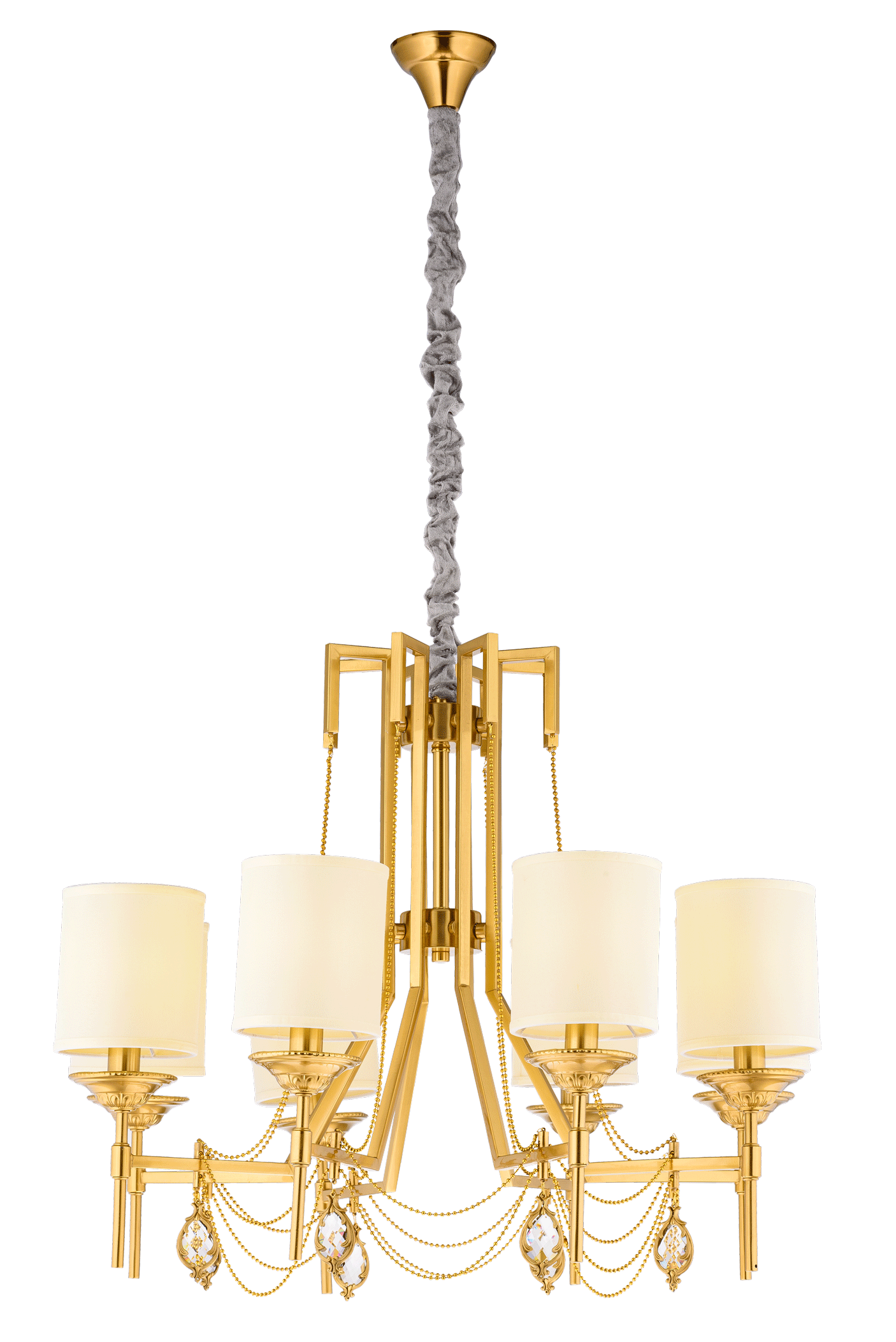 Люстра 780*600-1200, 8*E14, 40W NewRgy Модерн 8697/8LT BRASS, Бронза