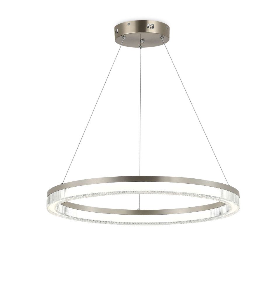 Люстра Ø600, мм, 30W 4000K, SILVER (Cеребро) NewRgy 2832-DW-6 SILVER
