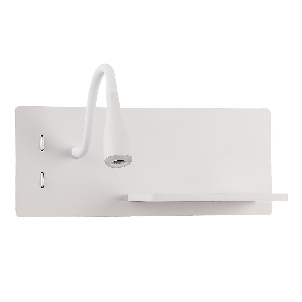 Бра 30**12- см, 2*LED*3+8W, 3000K, Crystal Lux Elqi CLT 217W Qi+USB WH, Белый