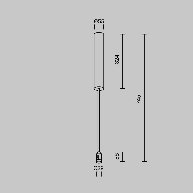 Стойка 2,9*2,9*74,5 см, Maytoni Technical Magnetic trаck system Flarity черный TRA159C-BB1-B черный