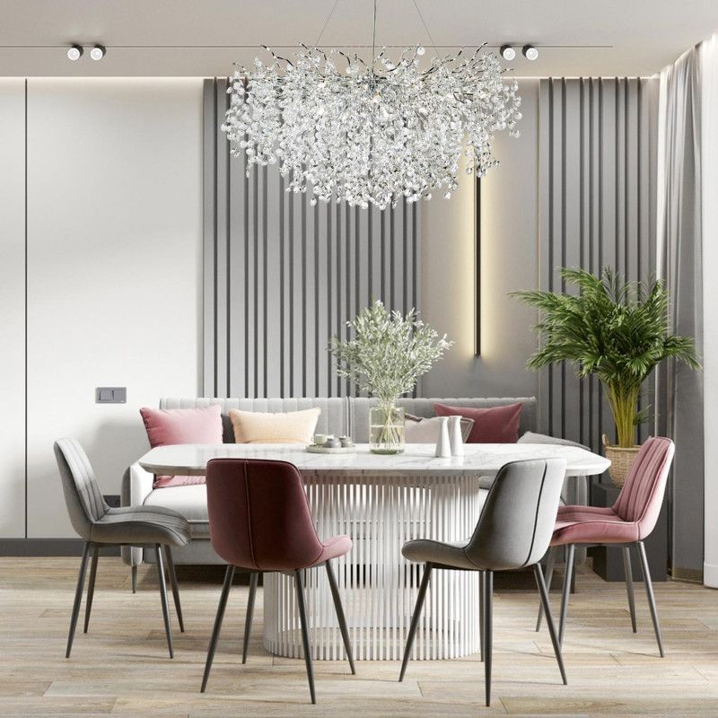 Подвесная люстра 100*100*140 см, G9 18xG9W, , Серебро MODESTYLE MS.2108.1000 SL