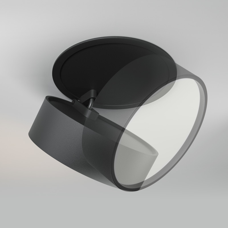 Встраиваемый светильник 12*12*6,6 см, LED, 18W, 4000К, Maytoni Technical ONDA DL024-18W4K-B черный