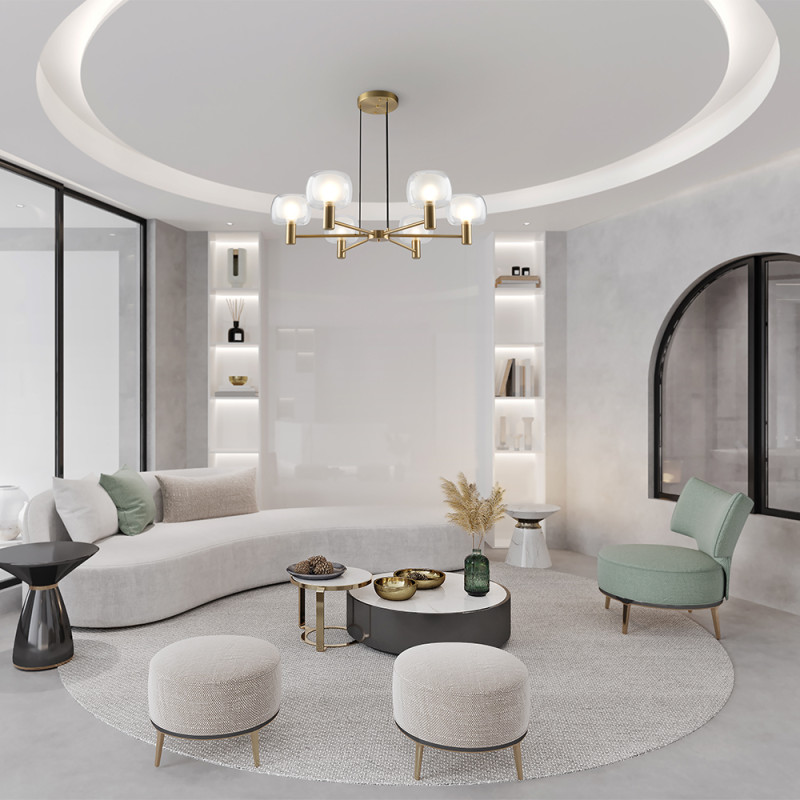 Светильник 96 см, Maytoni Vision MOD411PL-06G, золото