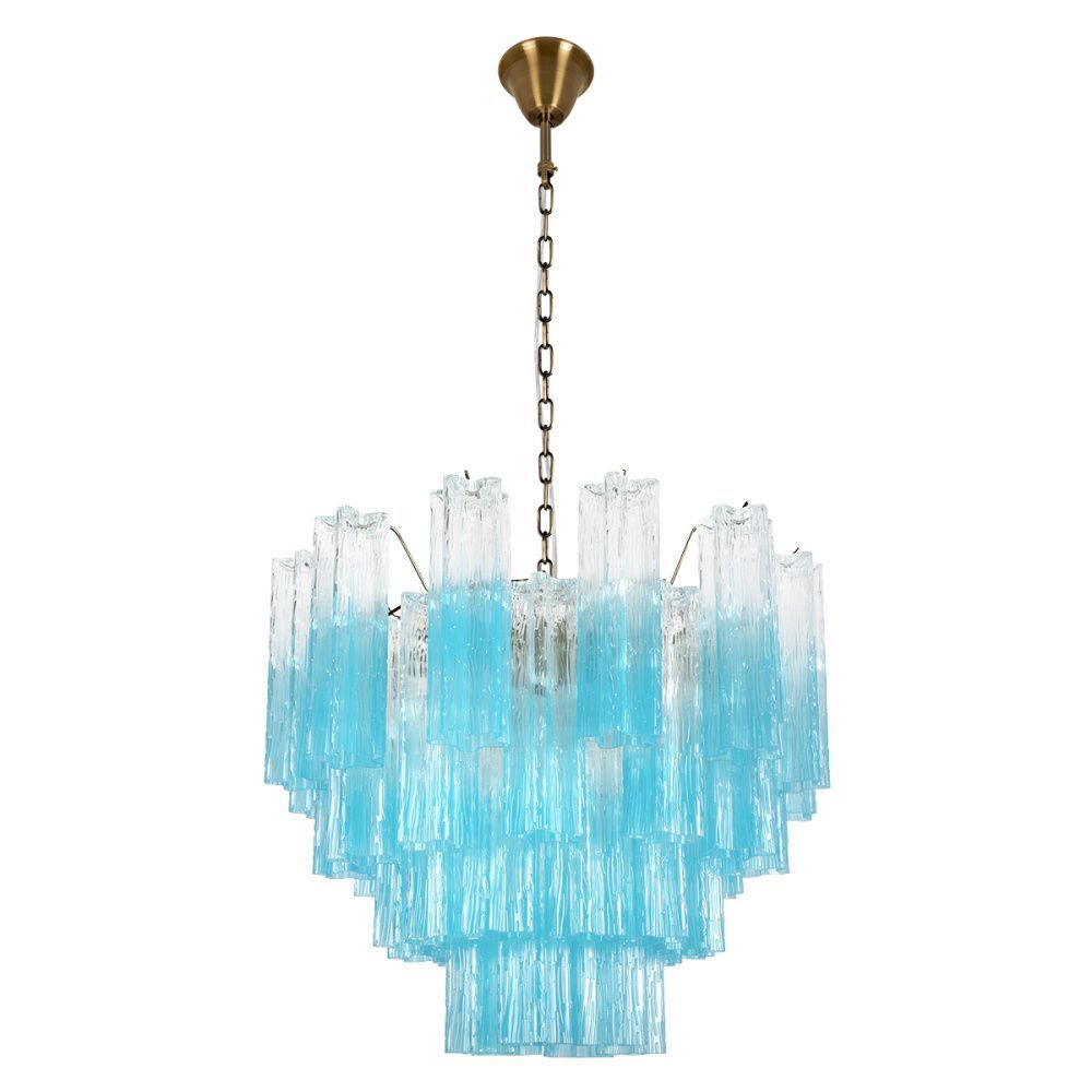 Подвесная люстра 60 см, Loft IT Murano 10580/600 Clear blue, бронза