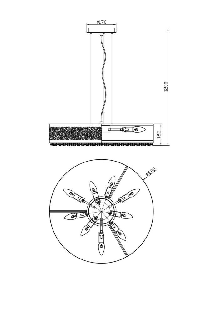 Люстра *60*112 см, 9*G9*20W, Lucia Tucci Fabian fabian 1552.9 gold, золотой