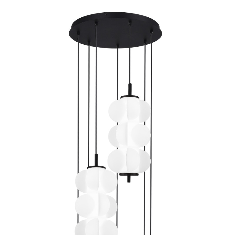 Каскадная люстра 55*200 см, LED, 8W,  3000К, ST-Luce TALISMAN SL6121.403.07 черный