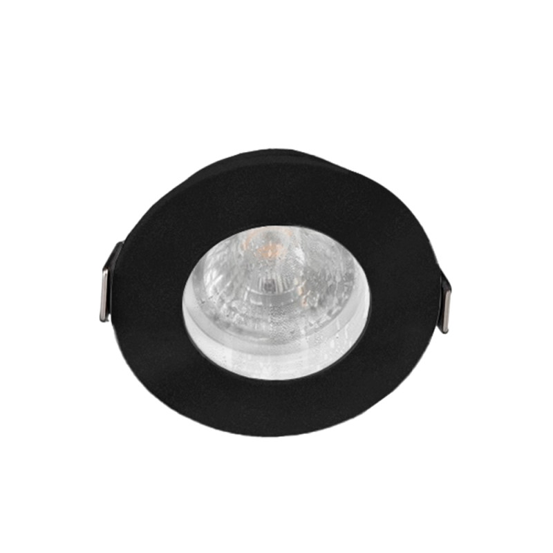 Светильник встраиваемый 8,4 см, 1*GU10*35W,  Crystal Lux CLT 045C1 BL IP44, Черный