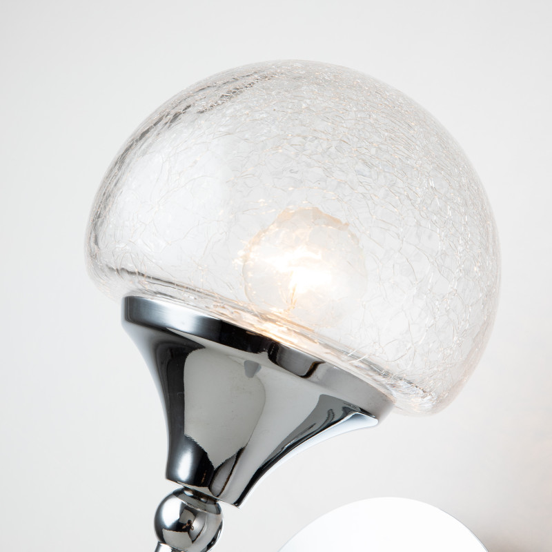 Бра Favourite Impulse 2971-1W, D220*W150*H330, хром, плафон из стекла с эффектом кракле