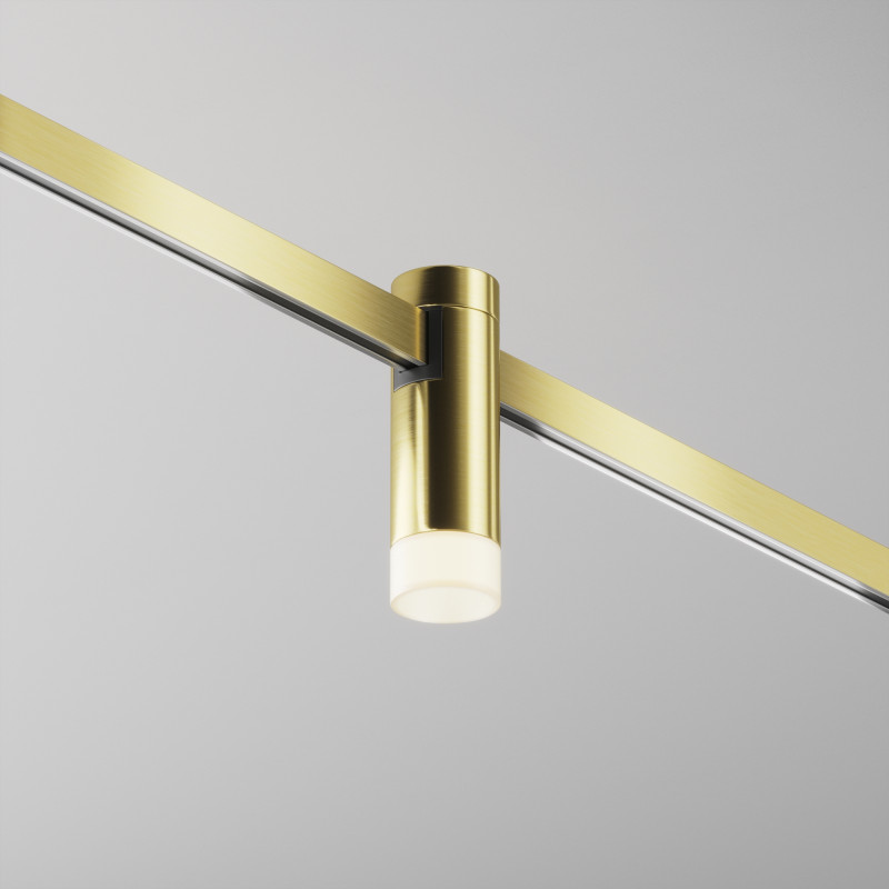 Трековый светильник 3 см, 3W, 3000K, Maytoni Skim TR145-1-3W3K-W-BS, латунь