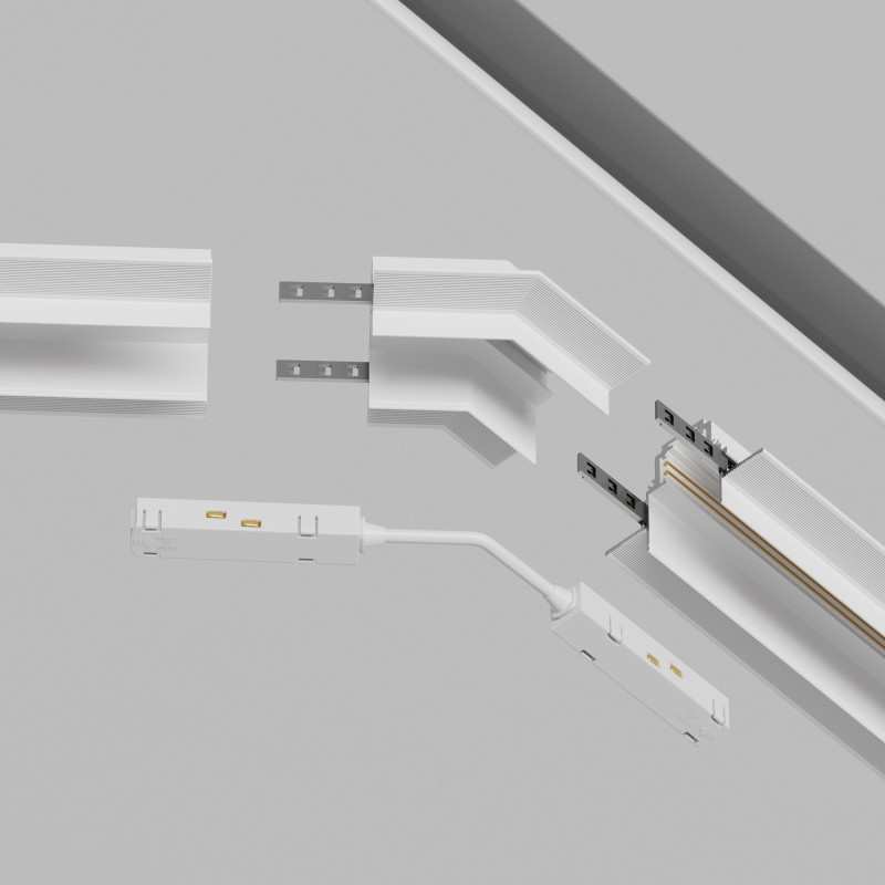Угол-соединитель встраиваемый Maytoni Technical Magnetic track system Gravity TRA010CLO-42W белыйIP 20