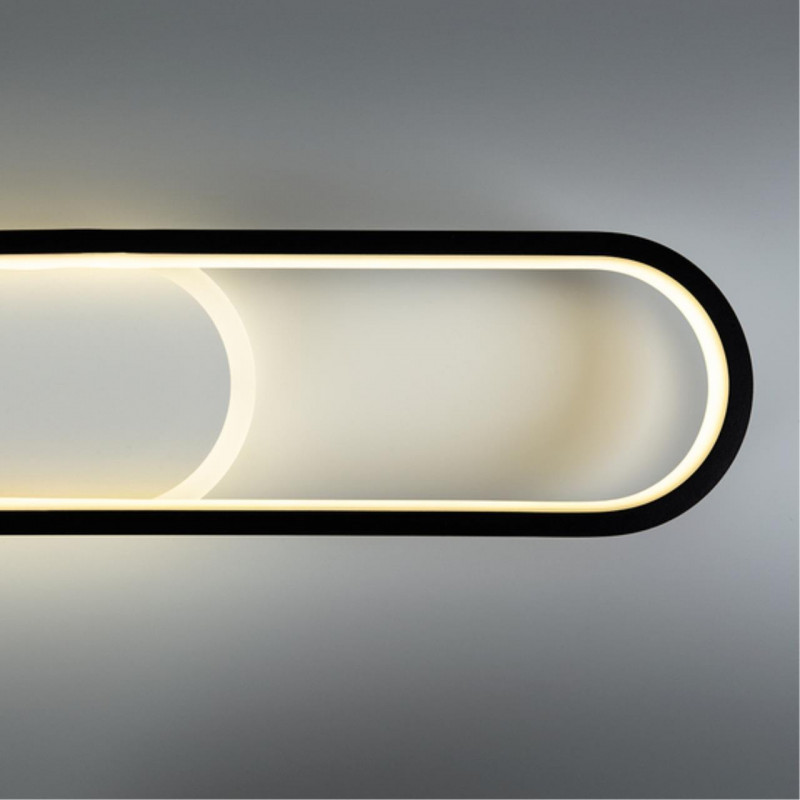 Бра 80 см, 32W, 4000K, Arte Lamp LUCAS A2600PL-32BK, черный-белый